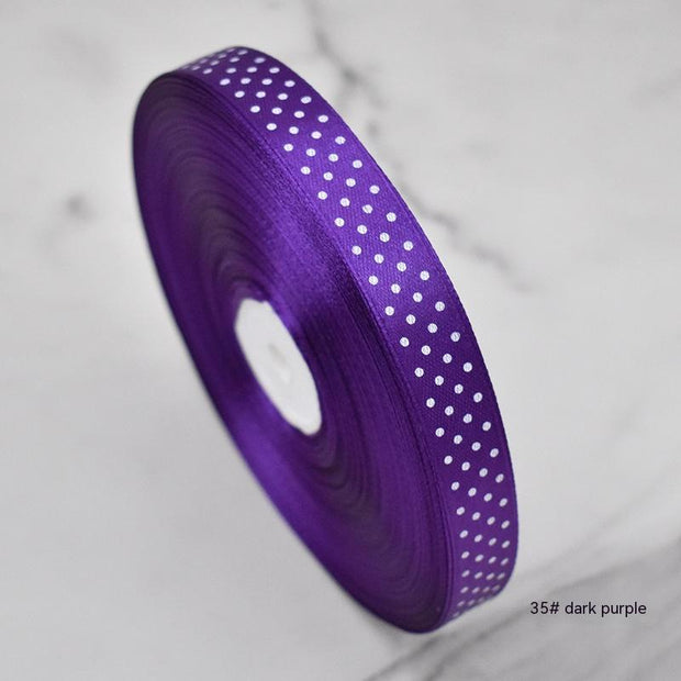 Polka Dot Ribbon Handmade Bow for DIY Crafts