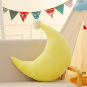 Cute Cartoon Moon & Stars Pillow for Kids’ Rooms