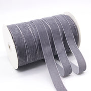 Gray Household Portable Solid Color Velvet Ribbon spool, modern and neutral for elegant crafts, gift wrapping, and home décor.