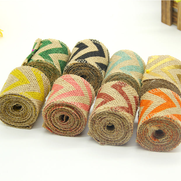 Natural Burlap Ribbon Roll for DIY Crafts & Home Décor