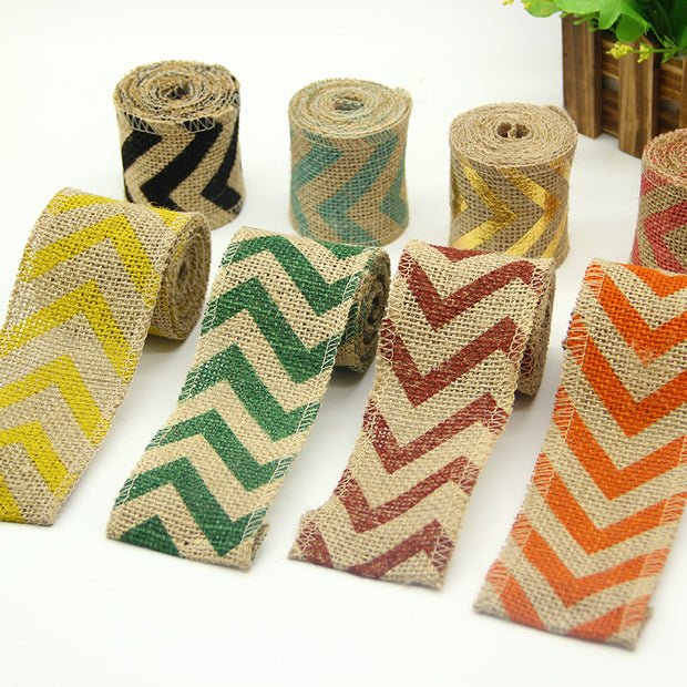 Natural Burlap Ribbon Roll for DIY Crafts & Home Décor