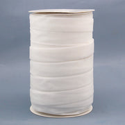 Large spool of white Household Portable Solid Color Velvet Ribbon, ideal for bulk crafting, event styling, and home décor.