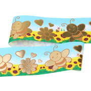 Bronzing printed rib ribbon for clothing accessories, metallic decorative ribbon