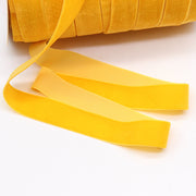 Yellow velvet ribbon from the Household Portable Solid Color Velvet Ribbon collection, great for home décor and creative projects.
