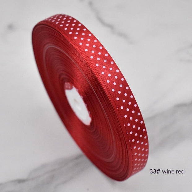 Polka Dot Ribbon Handmade Bow for DIY Crafts