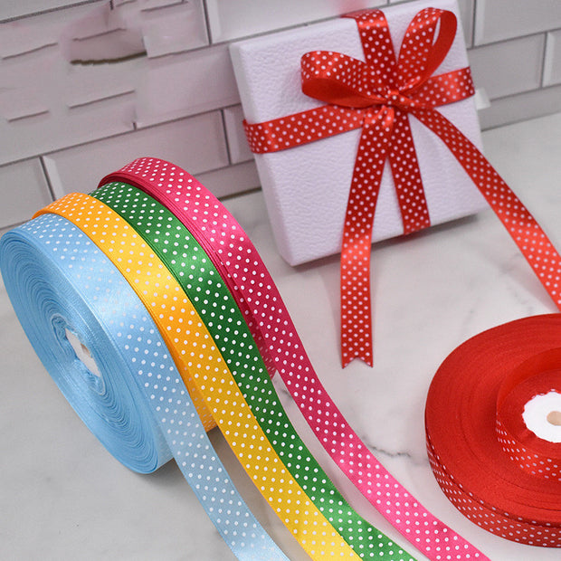 Polka Dot Ribbon Handmade Bow for DIY Crafts